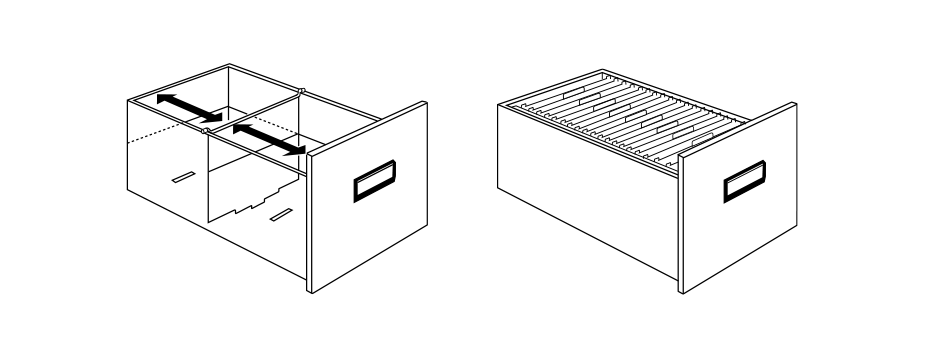 Compartiments de l'armoire AF II Fichet Bauche